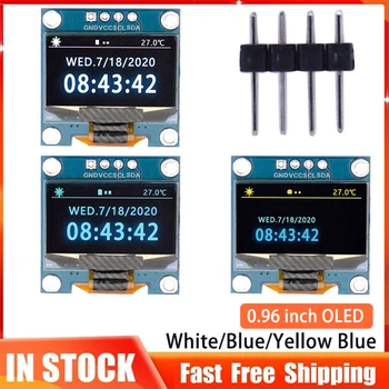0.96 palcový IIC Sériové 4Pin Biela/Modrá/Žltá Modrá OLED Displej Modul SSD1315 LCD 128X64 Rada pre Arduino/Raspberry Pi/BBC
