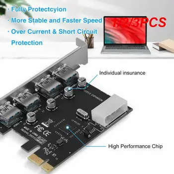 1/2/3KS Port USB 3.I-e Rozširujúca Karta PCI Express PCIe USB 3.0 Hub, Adaptér, 4-port USB3.0 Radič USB 3I E PCIe Express 1x