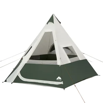 1-Izbový Teepee Stan, s Odvetrané Zadné Okno, Green Camping mesiac Stany outdoor camping Sapos de jiraya foguras Jet rýchlovarná Tábor variť