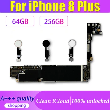100% Originálne Odomknutý Pre iPhone 8 Plus 5,5 palcový Doska S/Č Dotyk ID Pre iPhone 8 Plus Logic Board Čisté iCloud