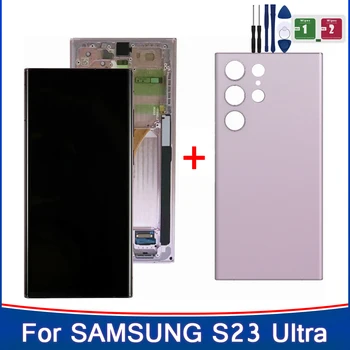 100%Test OLED Samsung S23 Ultra Dotykový LCD Displej Digitalizátorom. Nahradiť Pre Samsung Galaxy S23 Ultra 5G S918 S918B S918U Displej