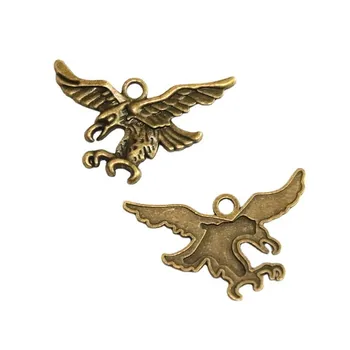 16Pcs 43.5*26 MM Antické Bronzové Pozlátené Eagle Hawk Charms Prívesky, Takže DIY Ručne vyrábané Šperky
