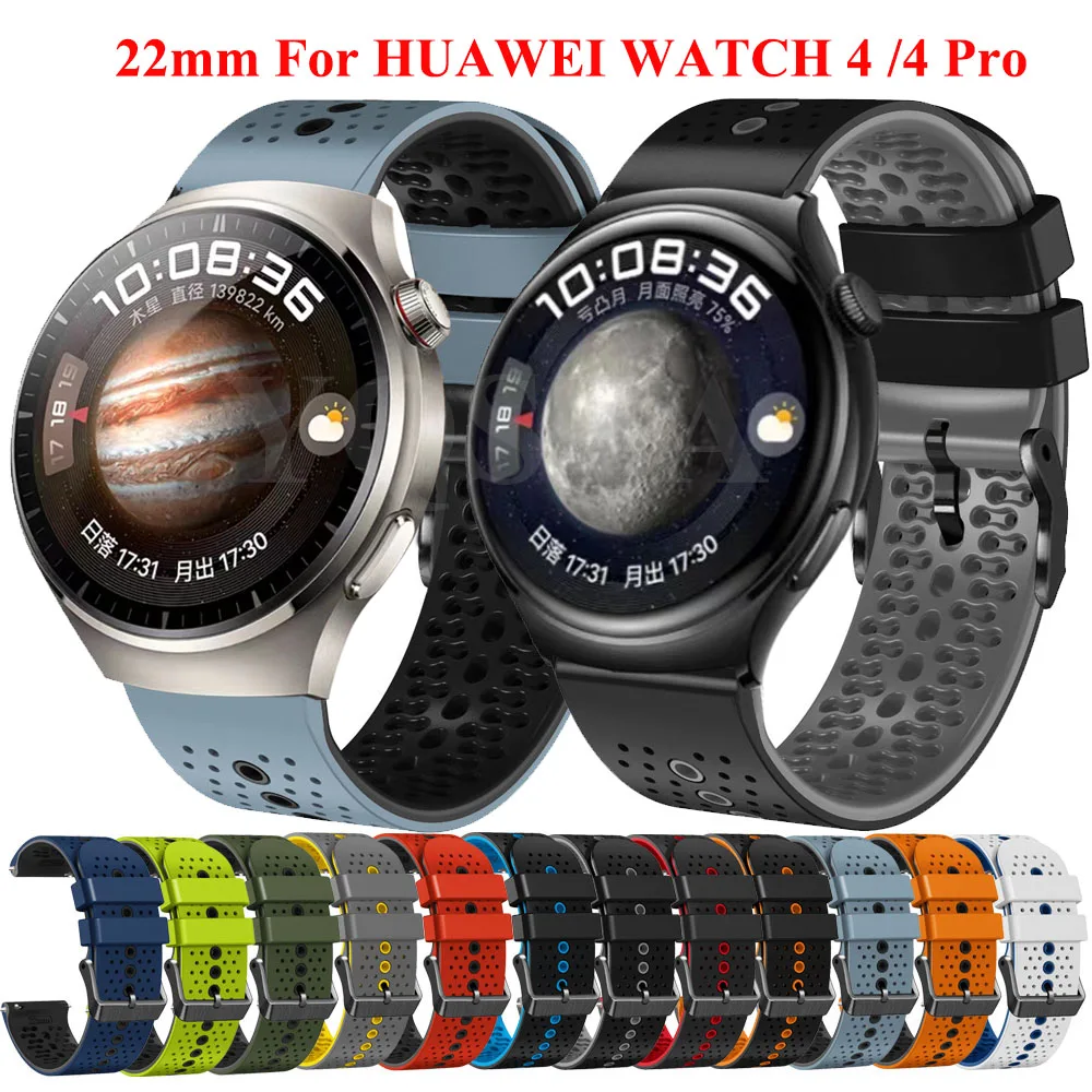 22 mm Silikónové Watchband Pre Huawei Sledovať 4/Pro/Puky/GT 3 2 GT2 46 mm GT3 Pro 46 mm Remienok Nahradenie Smartwatch Náramok Náramok