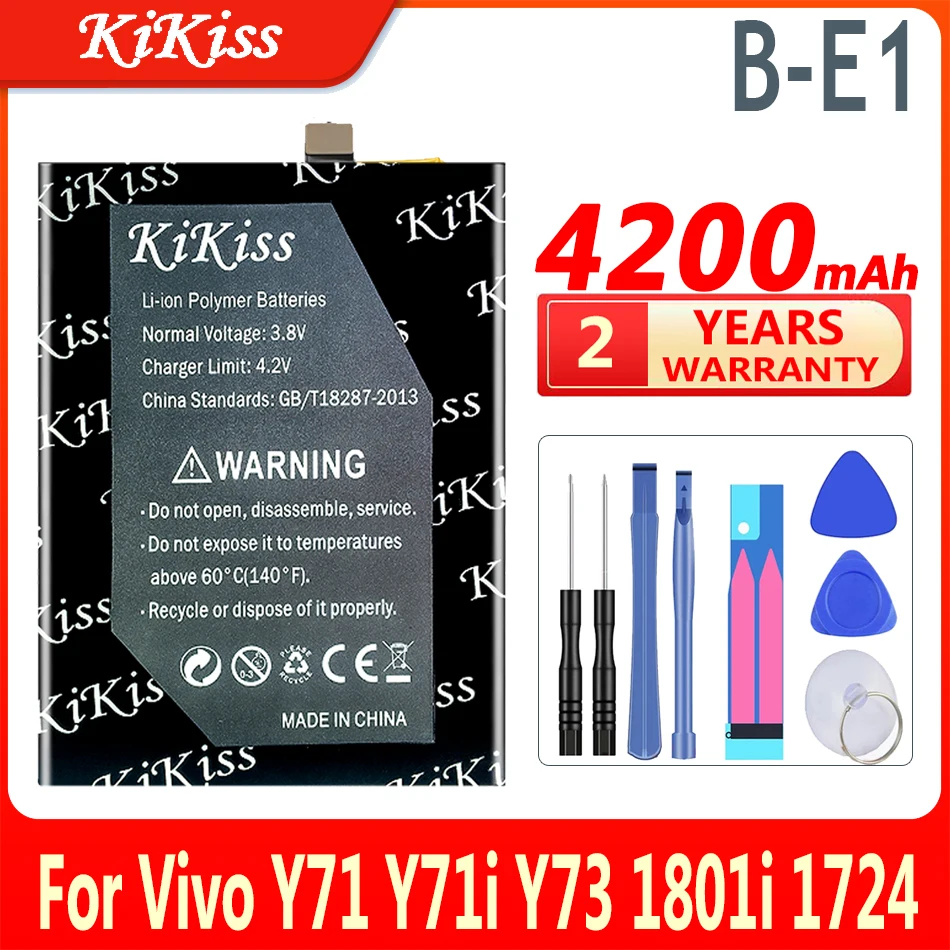 4200mAh KiKiss Vysoká Kapacita Batérie B-E1 BE1 Pre Vivo Y71 Y71i Y73 1801i 1724 Mobilného Telefónu, Batérie