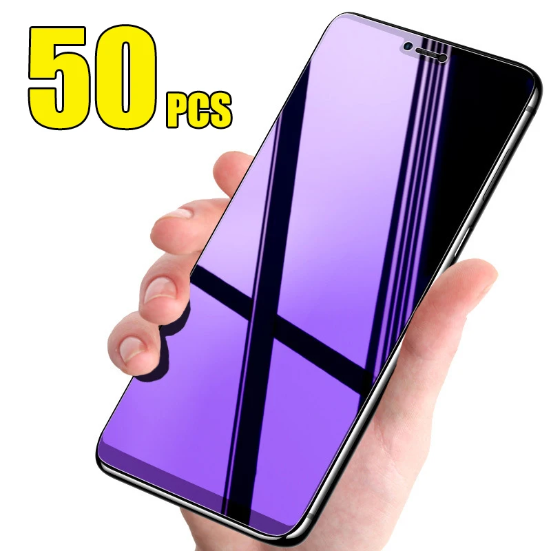 50pcs Anti Modrá Chrániť Zrak Tvrdeného Skla na Obrazovku Film Pre iPhone 15 Pro Max 14 Plus 13 Mini 12 11 XS XR X 8 SE