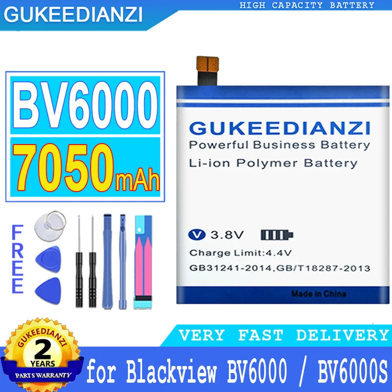 7050mAh GUKEEDIANZI Batérie pre Blackview BV6000 / BV6000S Big Power Bateria