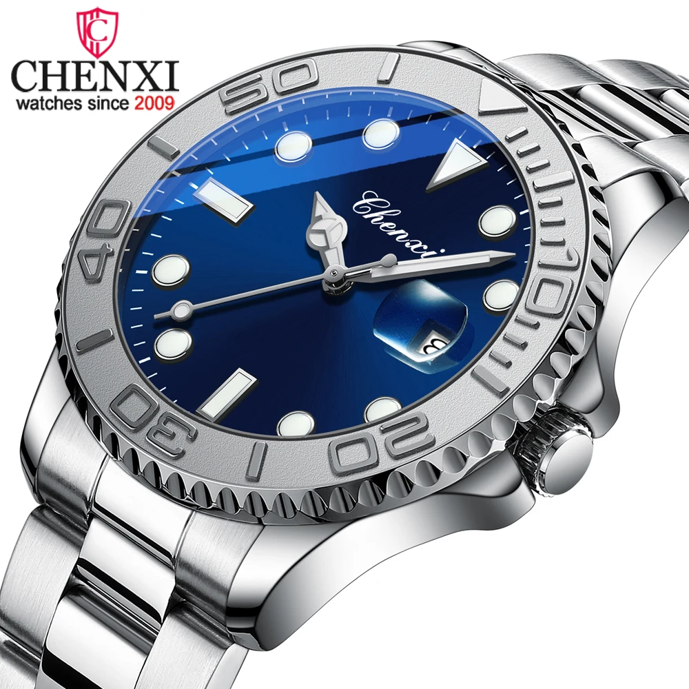 CHENXI 2023 Nové Luxusné Muž Náramkové hodinky Business Quartz Nehrdzavejúcej Ocele Muži Hodinky Vodotesné Svetelný Dátum pánske Hodinky Hodiny