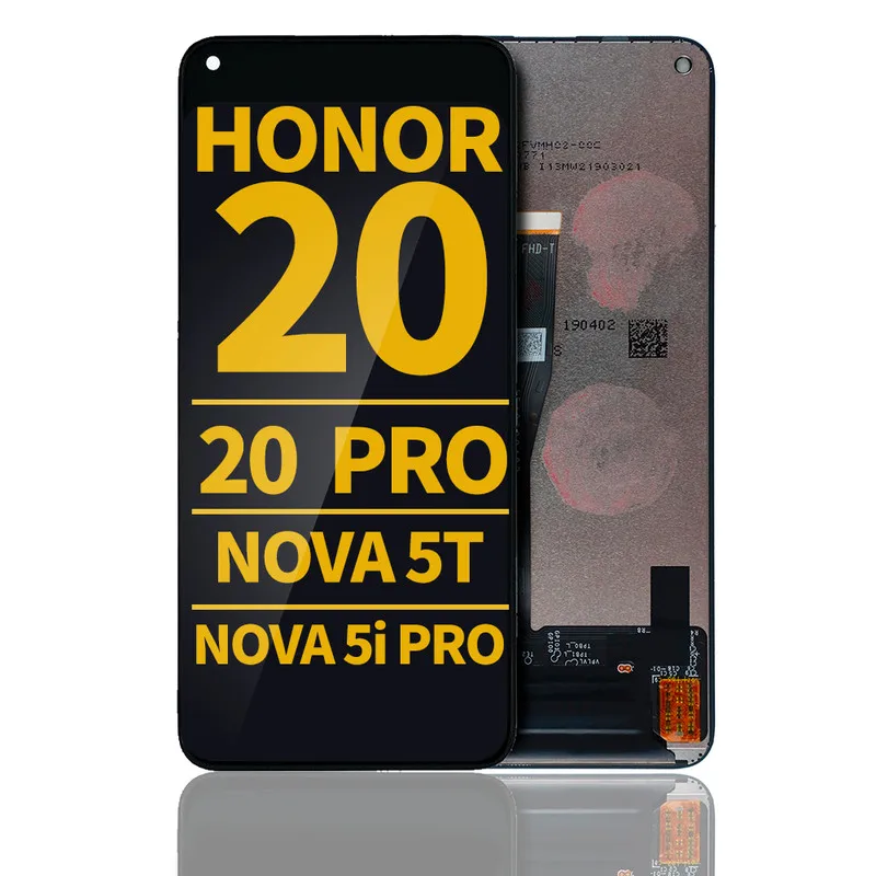 LCD Obrazovky Bez Rámu Náhradná Pre Huawei Honor 20 / 20 Pro / Nova 5T / Nova 5i Pro (Zrekonštruovaný) (Midnight Black)