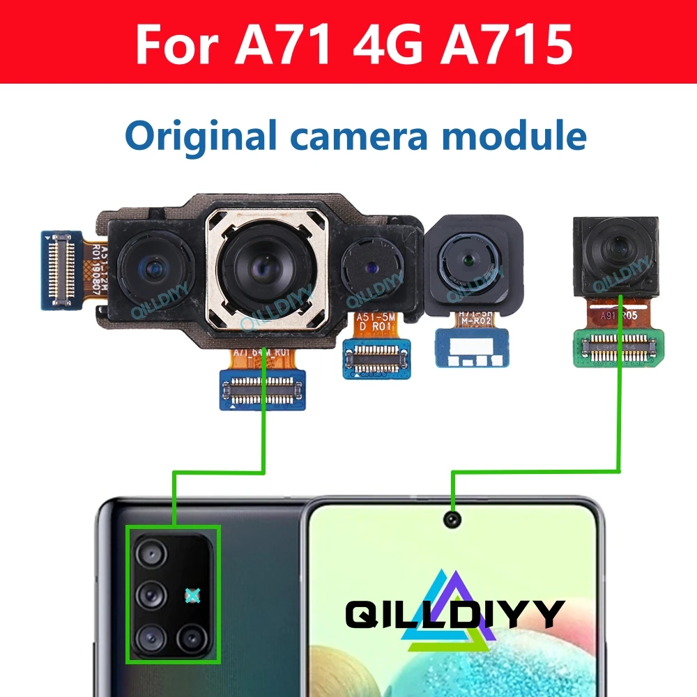 Originálne Zadné Hlavné čelom Selfie Zadnej strane Fotoaparátu Flex Kábel Pre Samsung Galaxy A71 4G A715 A715F Späť Modul Kamery