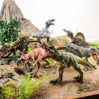 1Pc Jurský Dinosaurov Tyrannosaurus Rex Velociraptor Spinosaurus Akcie Obrázok Otvoriť Ústa PVC Zbierku Hračiek Dieťa Dinosaurus Plesne
