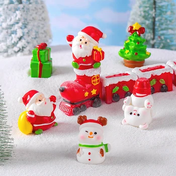 1Pc Vianočný Darček Figúrky Miniatúrne Santa Claus Snehuliak Medveď Micro Krajiny DIY Domáce Dekorácie Na Stôl Izba Dekor