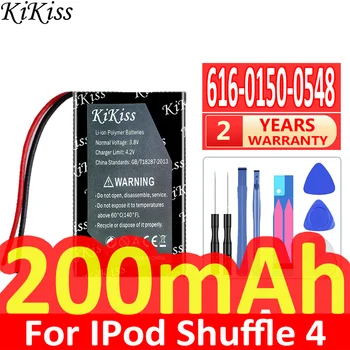 200mAh KiKiss výkonnú Batériu 616-0150-0548 (2 Riadky) Pre IPod Shuffle 4/5/6/7. MP3 Shuffle6 Shuffle5 Digitálne Bateria