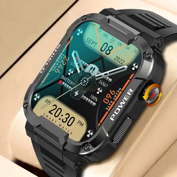 2023 Nové 1.85 Vonkajšie Vojenské Smart Hodinky Mužov Bluetooth Hovor Smartwatch Pre Xiao Android IOS Vodotesný Ip68 Ftiness Hodinky