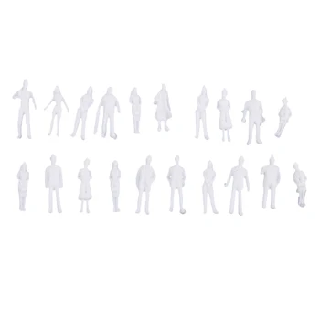 20pcs Miniatúrne Biele :100 Architektonické Ľudských Model Ľudí