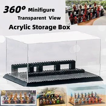 27X17.5X13.5 CM Akryl Transparentný Vystúpil Blok Minifigure Skladovanie a vystavovanie Box Kompatibilné s LEGO Hračka Skladovanie