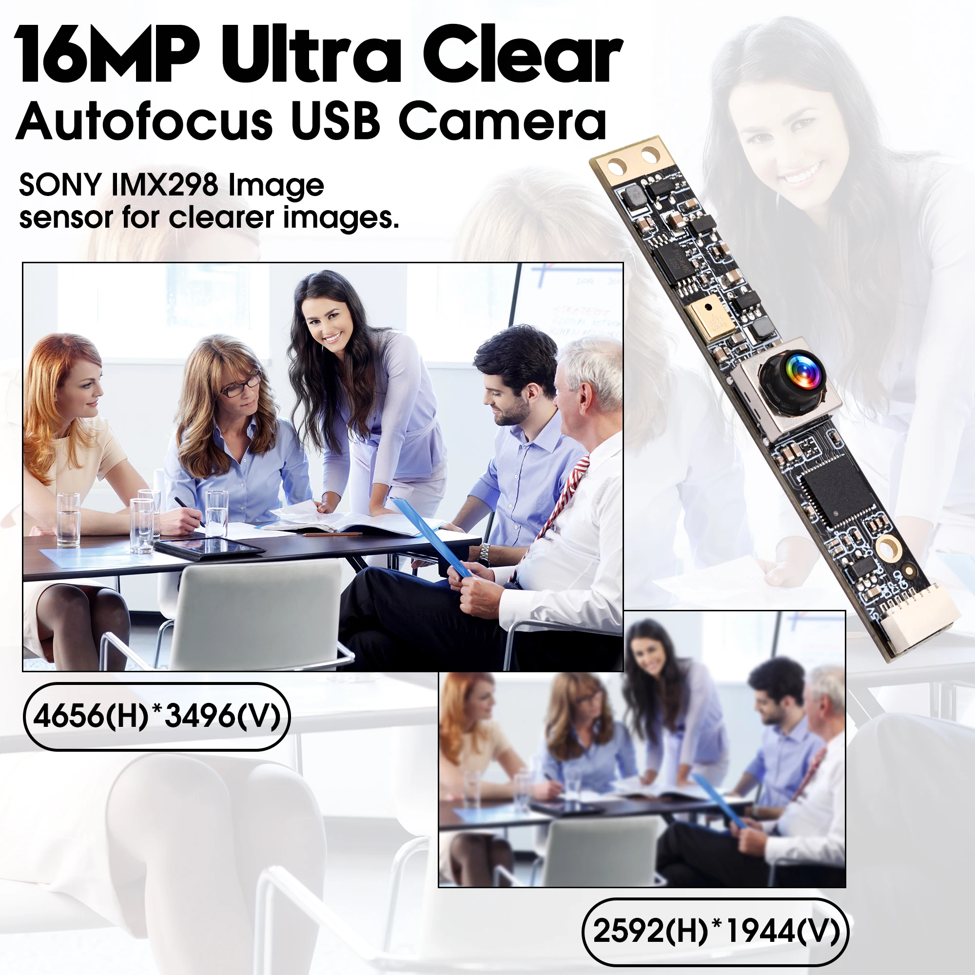 16MP 4656*3496 automatické Zaostrovanie USB Modul Kamery endoskopu MX298 Mini 62.3*9*5.5 mm Doska pre Bankovníctvo Zariadenia,Video Dvere Telefón