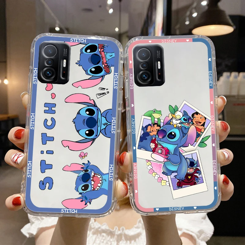 Disney Stitch Anime Transparentné Mäkký Kryt Telefónu Prípade Pre Xiao Mi 13 Lite 12T 12 11T 11i 11 A3 10 TON 10 CC9E 9 Pro Ultra 5G
