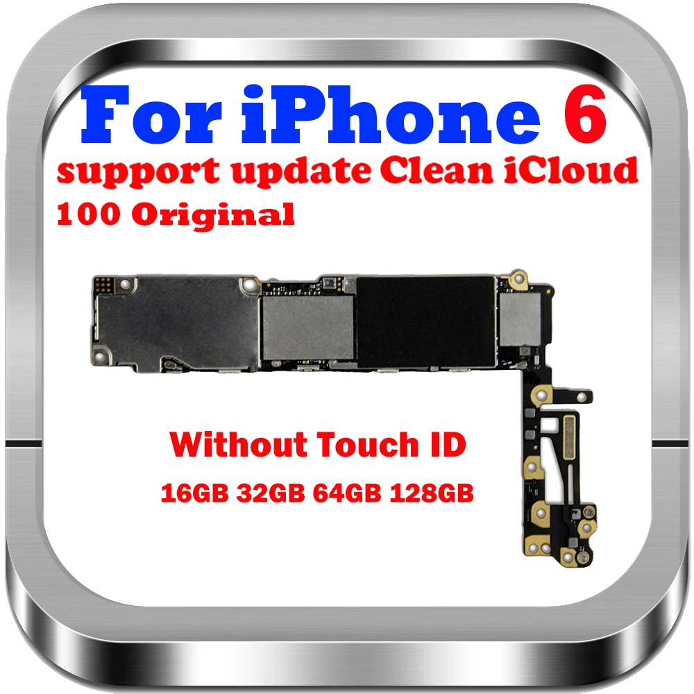 Doprava zadarmo Pôvodné Odomknutý Doske Pre iphone 6 základná Doska S Dotykovým ID Logic Dosky S IOS Systém Clean iCloud