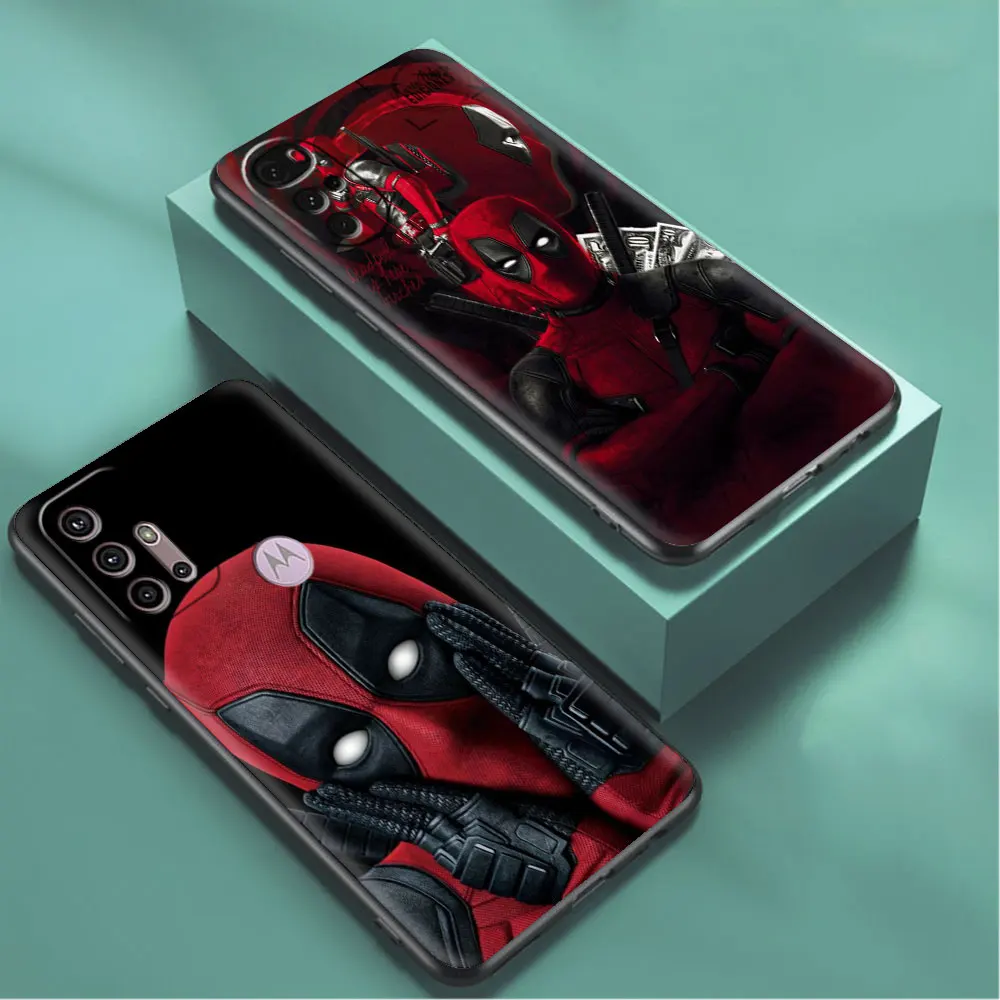 Marvel Deadpool Žoldnier Telefón Prípad pre Motorola Moto Okraji 20Pro G52 G200 30Neo G9 Jeden Fusion G22 G30 G8 Plus Silikónové Krytie
