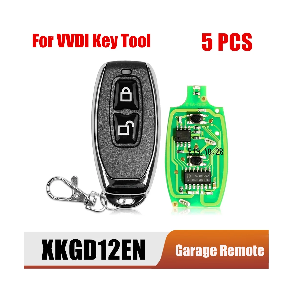 Pre Xhorse XKGD12EN Univerzálny Drôtu, Garážové brány Vzdialenej príveskom, 2 Tlačidlá pre VVDI Kľúčový Nástroj 5 ks/Veľa