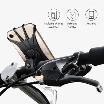 360°, Univerzálny Shockproof Elastické Silikónové Montáž Držiaka Telefónu Stojan na Koni jazda na Bicykli Bicykel MTB Bike Telefón DVR GPS Podpora Držiaka
