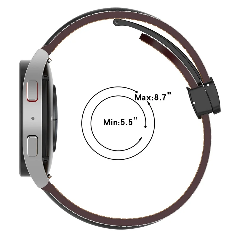 20 mm Magnetické Kožené pútko Pre Samsung Galaxy Sledovať 6/5 40 mm 44 mm watchband pre Watch6 Classic 5 Pro 45MM smartwatch wriststrap