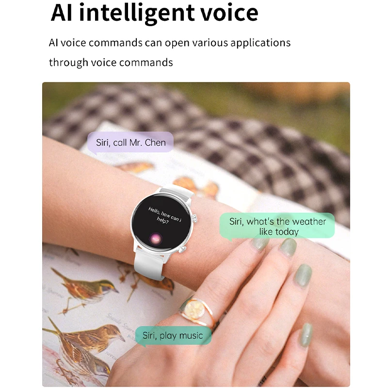 2023 Smartwatch AI Hlas Bluetooth Volá Smart Hodinky Pre Mužov, Ženy Krvný Tlak Vodotesné Hodinky Pre Xiao Huawei iPhone