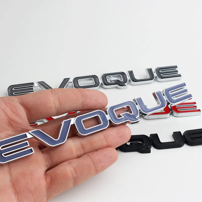 20X 3D EVOQUE Kovové Auto, logo, ochrannú známku nálepky Zadný Nárazník chvost dvere batožinového priestoru nálepky auto zadné Znak nálepky styling Príslušenstvo