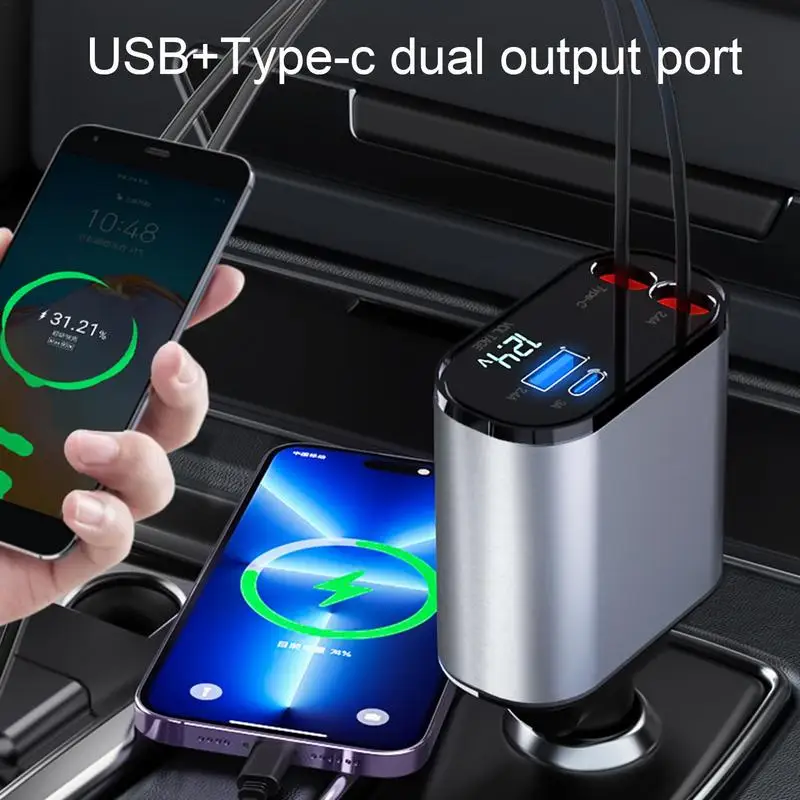 Auto Ľahšie Adaptér 100W Auto USB Nabíjačka, Rýchle Nabíjanie Nabíjací kábel do Auta Ľahšie Adaptér Multi Port Univerzálny Autá Ľahšie Nabíjačky