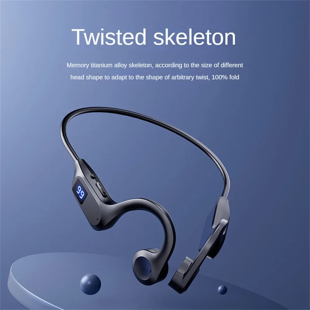 Bezdrôtové Slúchadlá Kostné Vedenie Slúchadlá Bluetooth 5.3 Nepremokavé Športové Headset s Mikrofónom pre Cvičenie so Systémom Jazdy