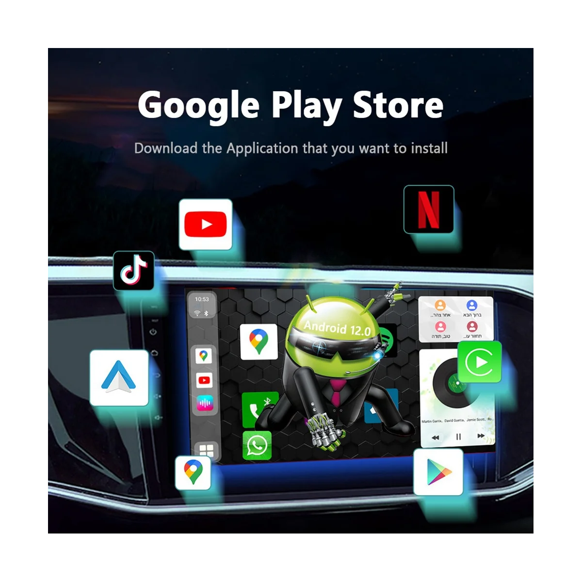 Carplay Ai Box Android 12 Bezdrôtový Systém Android Auto UX999Ultra 8GB+128 GB pre Auto s Autom Hrať