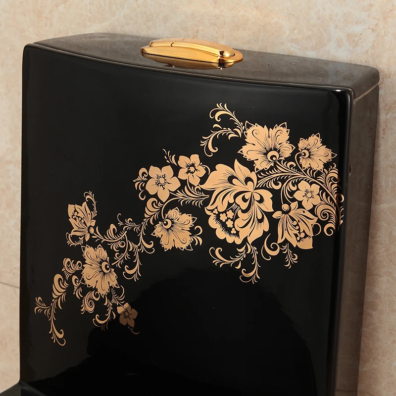 Farba retro super-vírivá wc Európskom štýle gold wc keramické úspora vody dezodorant black wc.