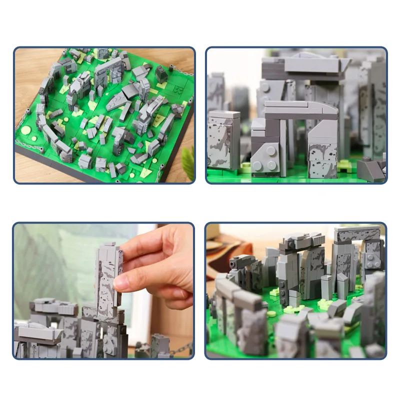 Mesto Architektúra Model Stavebných Kameňov Stonehenge V Anglicku Horské Scenérie Konštrukcia Hračky Pre Dospelých, Deti