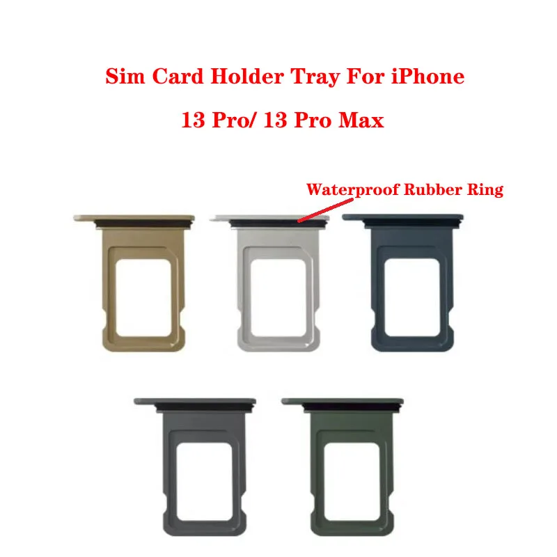 Pre iPhone 13 Pro Max Jeden Dual Sim Karty Zásuvka Držiteľ Zásobník Slot Čítačky Adaptér Konektor Nepremokavé Gumový Krúžok