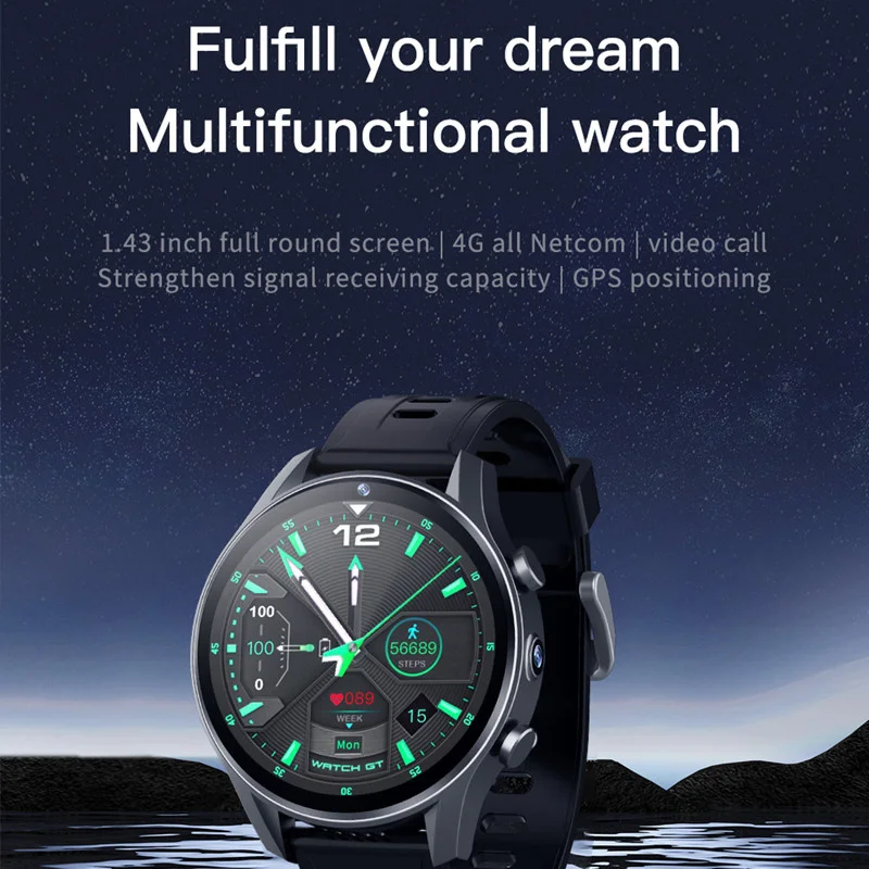 X700S Smart Hodinky 1.43 palcový 4G Všetky Netcom HD Duálne Kamery, videohovor, GPS Polohy AI Hlas Muži Ženy Smartwatch