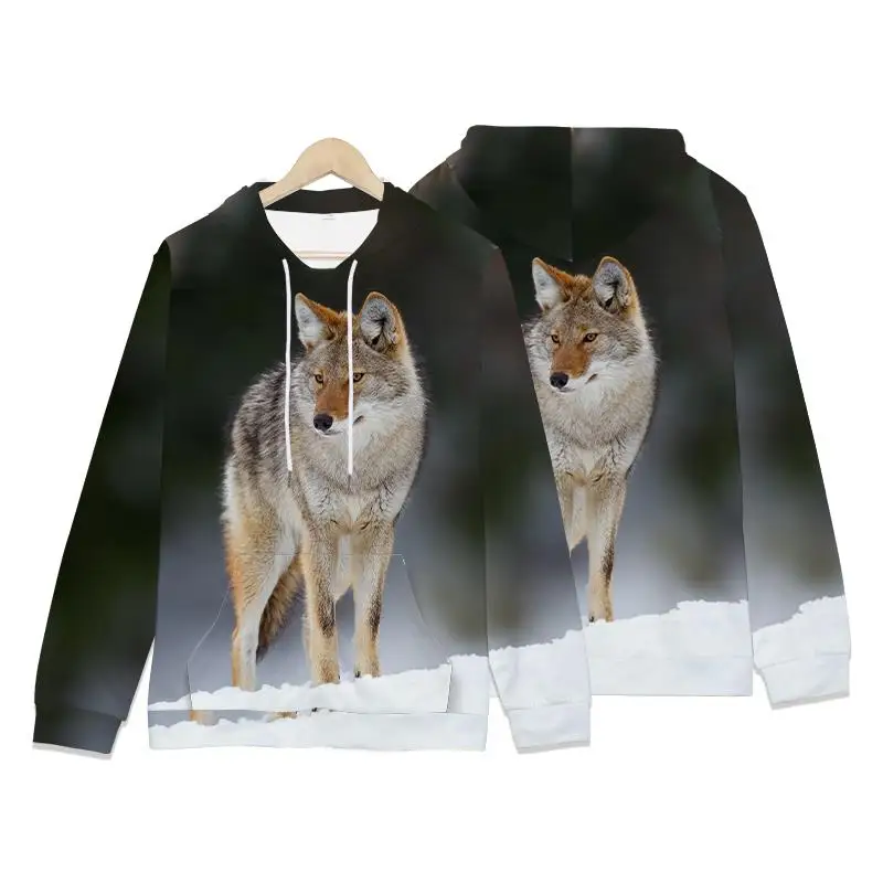Zviera Coyote 3d Tlač Muži/Ženy Laxity Hoodie Bežné Nadrozmerné Pulóver Módne Populárne Mikina Módny Trend Mužov Oblečenie