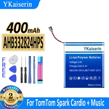 400mAh YKaiserin Batérie AHB332824HPS Pre TomTom Iskra Kardio + Music/Spark 3 Cardio II 2 GPS Hodinky Spark3 Cardio2 2-vodič Zapojte