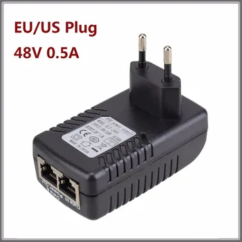 48V 0,5 A 24 Watt POE elektrickej siete Poe Injektor Ethernet Adaptér CCTV IP Kamera PoE Telefón Napájanie NÁS EÚ plug