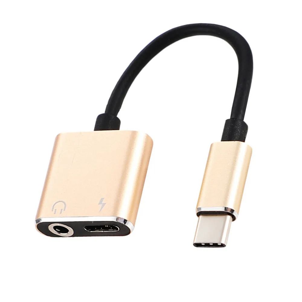 1/2 KS V 1 USB Typu C Converter 3.5 mm Aux Jack OTG USB C Nabíjací Kábel Rozšírenie Adaptéry Pre Slúchadlá