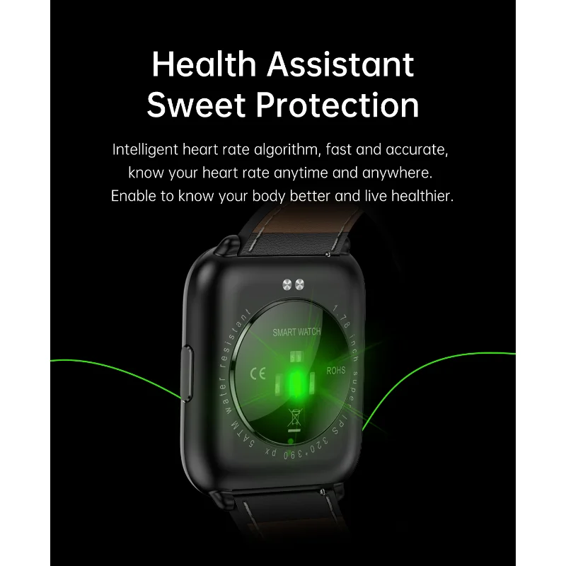 2023 Nové Inteligentné Hodinky pre Mužov 1.78-palcový Bluetooth Hovor Srdcovej frekvencie Fitness Tracker 100+Režim Šport 5ATM Nepremokavé Smartwatch Ženy