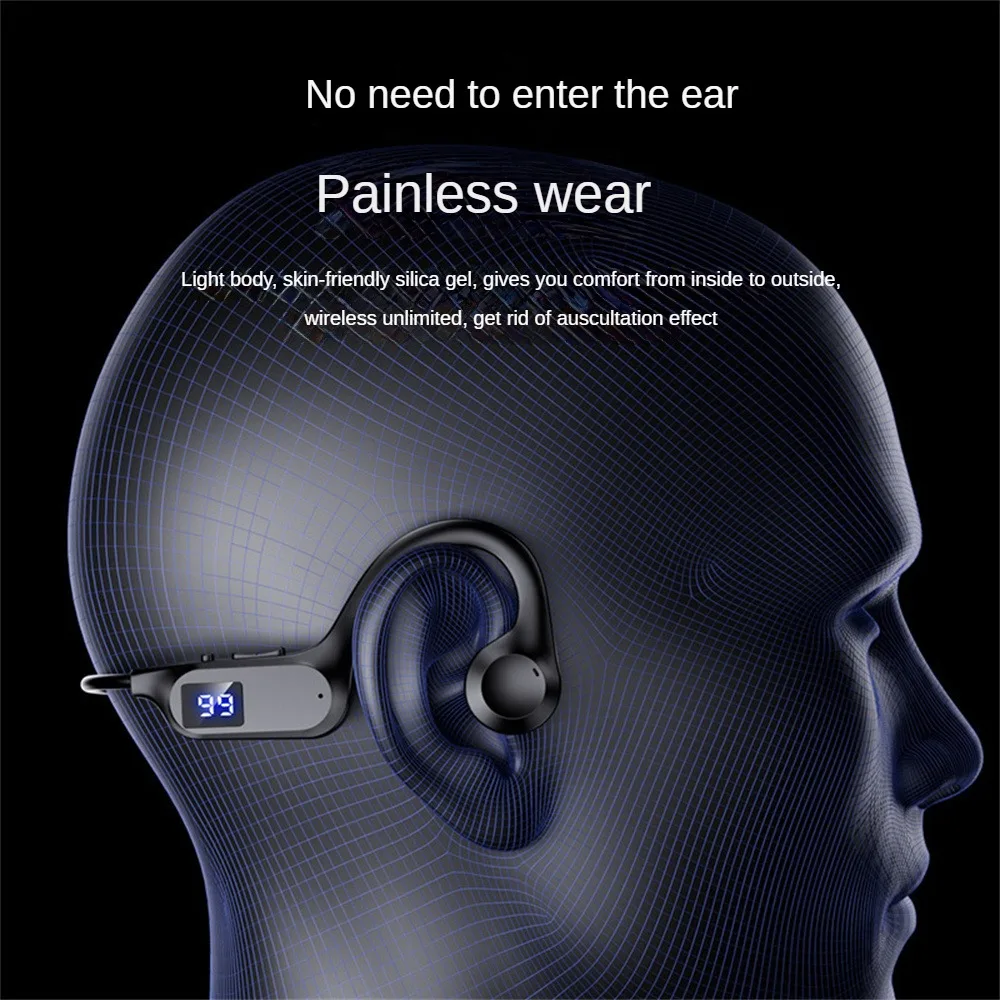 Kostné Vedenie Slúchadlá Bluetooth 5.3 Bezdrôtové Slúchadlá Nepremokavé Športové Headset s Mikrofónom pre Cvičenie so Systémom Jazdy