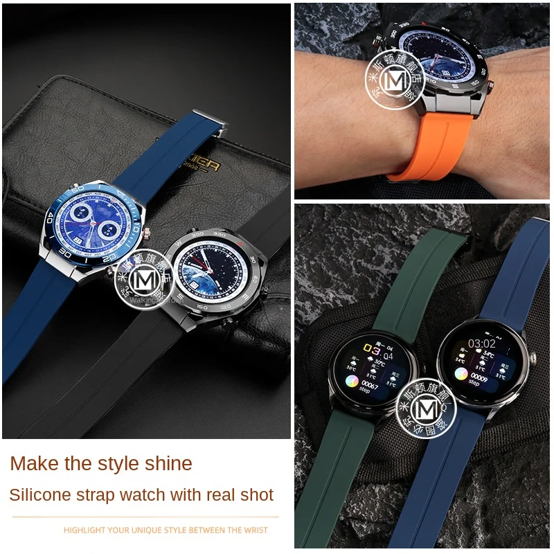 Vhodné pre Huawei smartwatch GT3 sledovať GT2 silikónové magnetické skladacie pracky popruhu Watch3 4Pro športové inteligentný náramok 20 22 mm