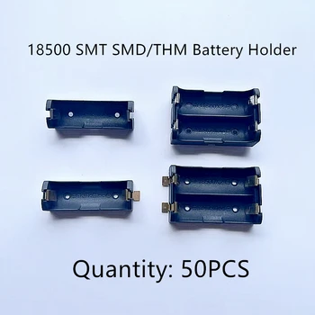 50pcs/veľa Plastové 18500 Batérie SMT SMD Držiteľ Úložný Box Prípade 1 2 Sloty 18500 Batérie Kontajner Shell s Kolíkmi