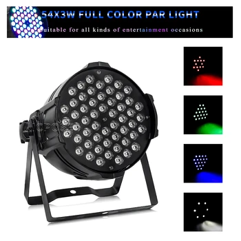 54x3W RGB 3 v 1 LED Pa Svetlo RGBW Farba Hliníka Fáze Svetlo DMX Ovládanie DJ, Disco Party Bar, Tanečný Parket Zobraziť Osvetlenie