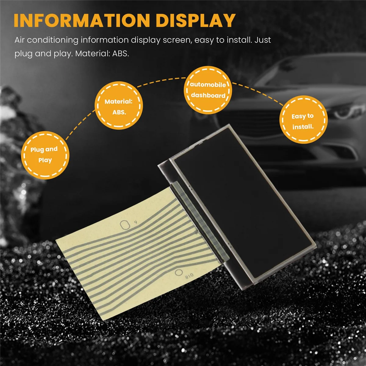 3ks Auto LCD Displej Air-Con Informačný Displej pre Triedy E W210 CLK-Class W208 -Trieda R170 W202