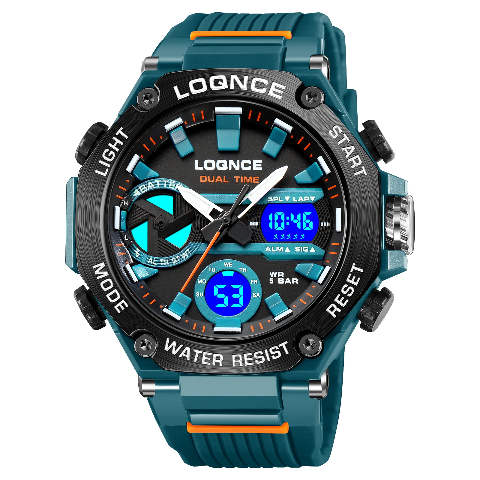 LOQNCE Značky Mužov Digitálne Hodinky Vodotesné Hodinky Športové Náramkové hodinky Dual Time Display Sledujte Muž Relogio Masculino reloj hombre