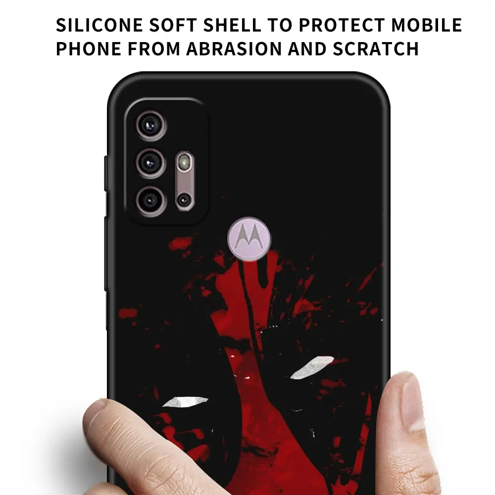 Marvel Deadpool Žoldnier Telefón Prípad pre Motorola Moto Okraji 20Pro G52 G200 30Neo G9 Jeden Fusion G22 G30 G8 Plus Silikónové Krytie