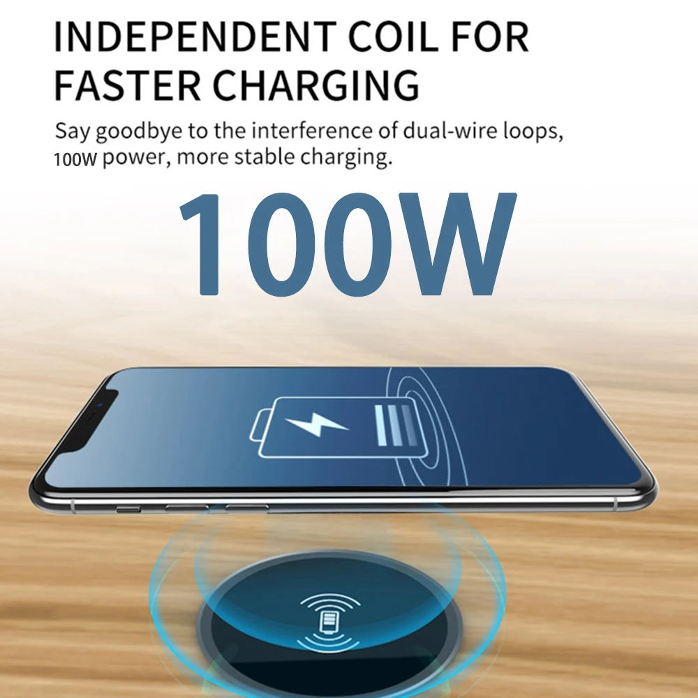 Postavený v Ploche Bezdrôtovú Nabíjačku Ploche Vložené Qi Rýchlo, Bezdrôtová Nabíjačka pre 13/12 Galaxy Mate 40 Pro Smartphone
