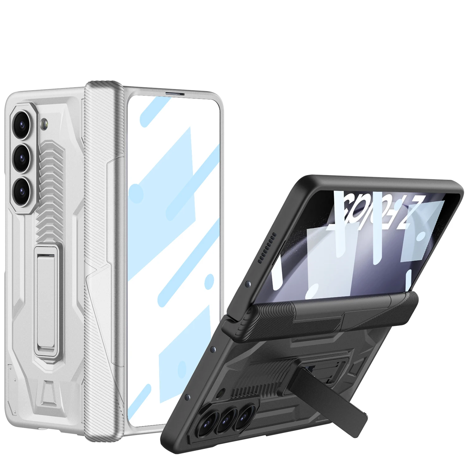 Pre Samsung Galaxy Z 5 Násobne Prípade Ťažké Zbroji Magnetický Záves ochranný Kryt Shockproof s Screen Protector Držiak