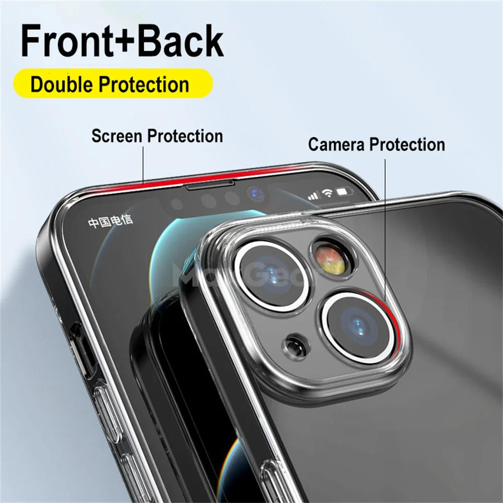 Transparentné Shockproof Mäkké puzdro Pre iPhone 13 12 11 mini Max X XR XS Max 6 6 7 8 Plus SE 2020 Crystal Silikónový Gél Tenký Kryt